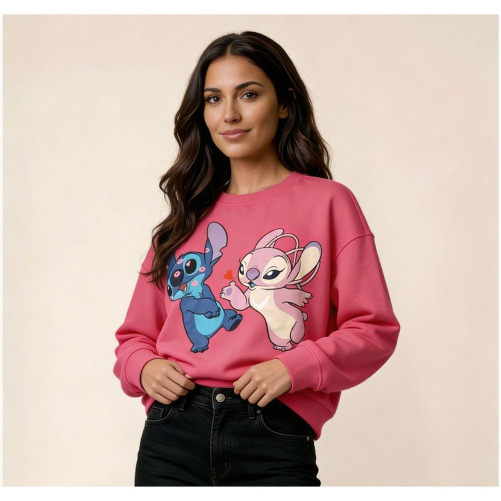 Disney Lili & Stitch graphic print Cotton blend sweatshirt